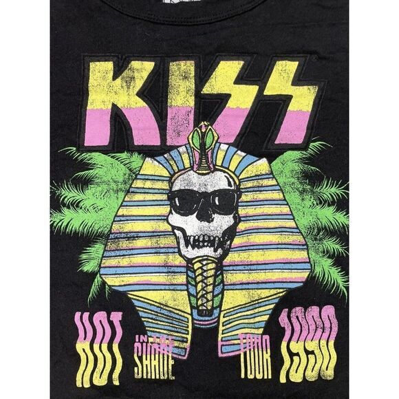 Kiss Hot In The Shade Tour 1990 Retro Graphic T-shirt Women Medium Music - Picture 2 of 6